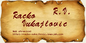 Racko Vukajlović vizit kartica